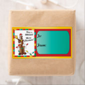 Een vrolijk kerstfeest etiket (Insitu)