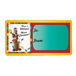 Een vrolijk kerstfeest etiket