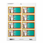 Een vrolijk kerstfeest etiket (Full Sheet)