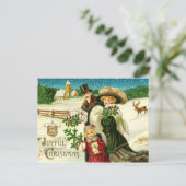 Een vrolijk kerstfeest feestdagenkaart (Staand voorkant)