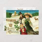 Een vrolijk kerstfeest feestdagenkaart (Voorkant / Achterkant)