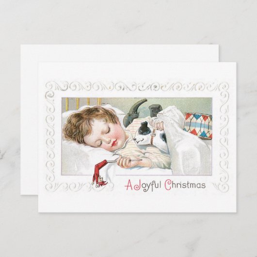 Een vrolijk kerstfeest feestdagenkaart (Voorkant / Achterkant)