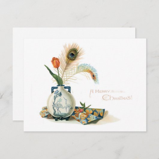 Een vrolijk kerstfeest! feestdagenkaart (Voorkant / Achterkant)