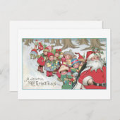 Een vrolijk kerstfeest feestdagenkaart (Voorkant / Achterkant)