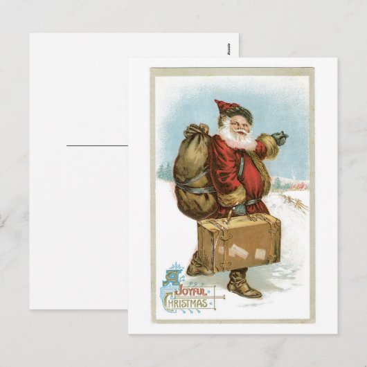 Een vrolijk kerstfeest feestdagenkaart (Voorkant / Achterkant)