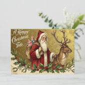 Een vrolijk kerstfeest feestdagenkaart (Staand voorkant)