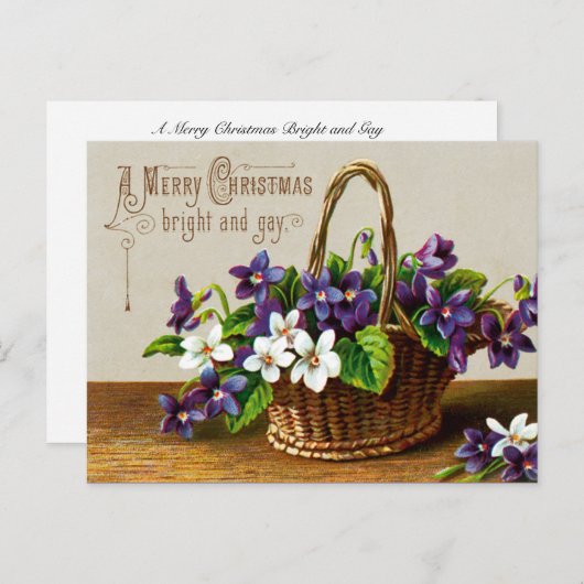 Een vrolijk kerstfeest, helder en gay feestdagenkaart (Voorkant / Achterkant)