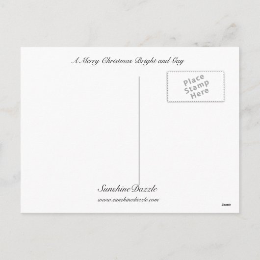 Een vrolijk kerstfeest, helder en gay feestdagenkaart (Achterkant)