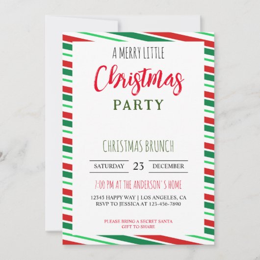 Een vrolijk kerstfeest kaart (Voorkant)