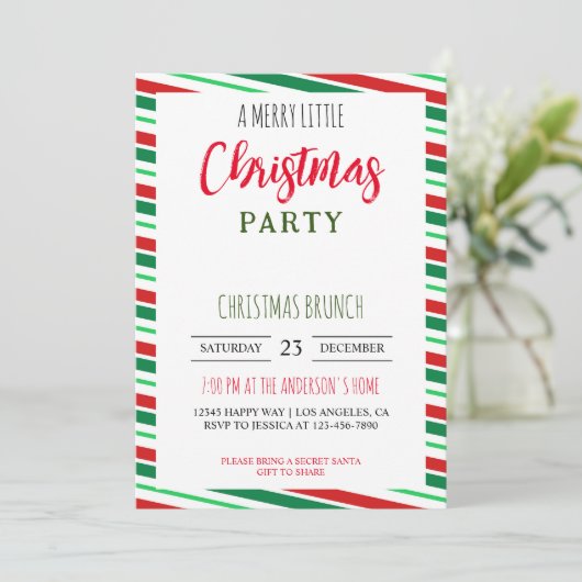 Een vrolijk kerstfeest kaart (Staand voorkant)