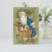 Een vrolijk kerstfeest met Kerstman en rendier Kaart (Staand voorkant)