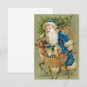 Een vrolijk kerstfeest met Kerstman en rendier Kaart (Voorkant / Achterkant)