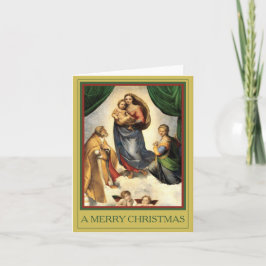 Een vrolijk kerstfeest Raphael Madonna en Christus Feestdagen Kaart