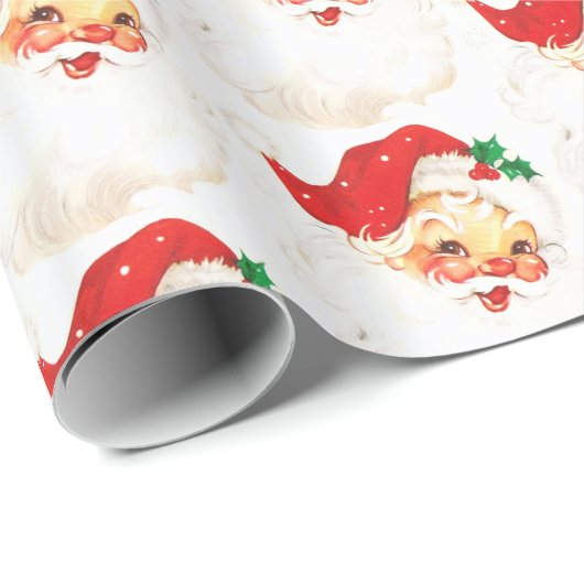 Een vrolijk kerstfeest, retro santa cadeaupapier