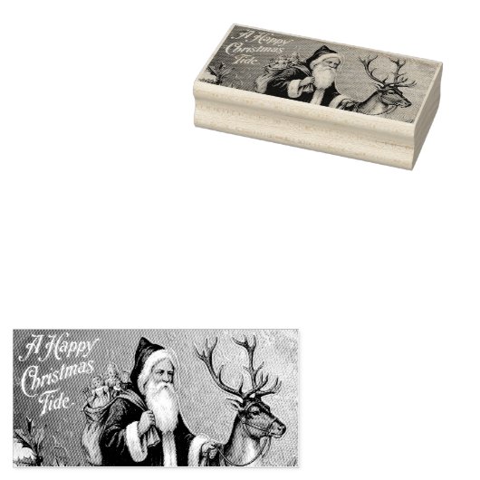 Een vrolijk kerstfeest rubberstempel (Gestempeld)