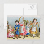 Een vrolijk kerstfeest', Victoriaans briefkaart (Voorkant / Achterkant)