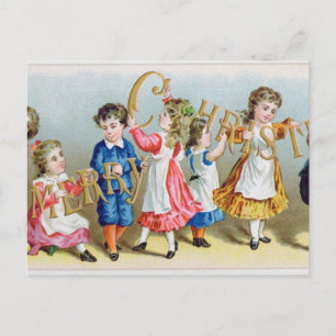 Een vrolijk kerstfeest', Victoriaans briefkaart