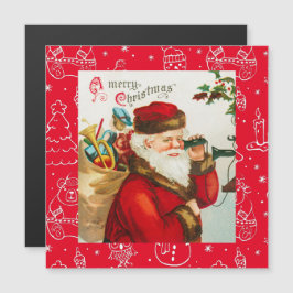 Een vrolijk kerstfeest vintage kunst Kerstkaart