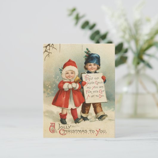 Een vrolijk kerstfeest voor u -  Briefkaart (Staand voorkant)