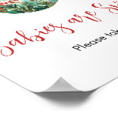 Een vrolijk kerstkindje is zoet poster (Hoek)