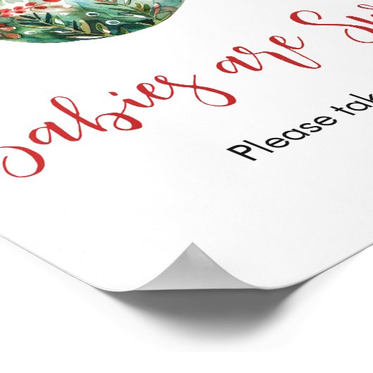 Een vrolijk kerstkindje is zoet poster (Hoek)