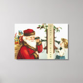 Een vrolijk kerstman door Ellen Clapsaddle Canvas Afdruk (Voorkant)