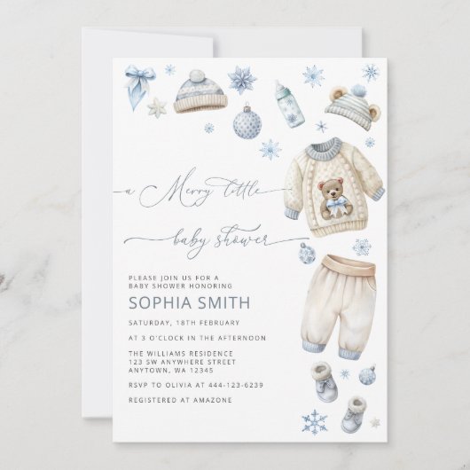 Een vrolijk klein baby kleding Baby shower Kaart (Voorkant)