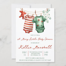 Een vrolijk klein Baby shower, Baby waslijn