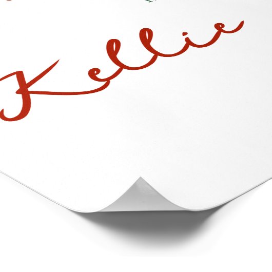 Een vrolijk klein Baby shower, babykleding welkom Poster (Hoek)