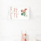 Een vrolijk klein Baby shower, babykleding welkom Spandoek (Insitu)