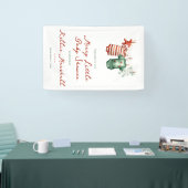 Een vrolijk klein Baby shower, babykleding welkom Spandoek (Beurs)