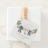 Een vrolijk klein Baby shower Christmas Boy Shower Bedankjes Labels (In situ)