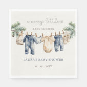 Een vrolijk klein Baby shower Christmas Boy Shower Servet (Voorkant)