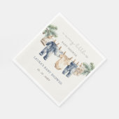 Een vrolijk klein Baby shower Christmas Boy Shower Servet (Hoek)