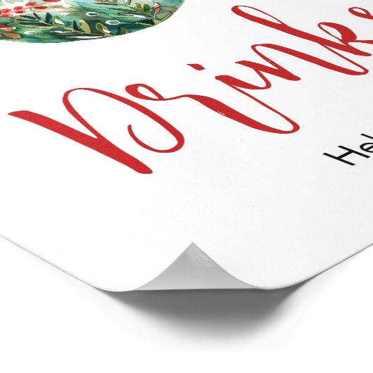 Een vrolijk klein Baby shower Drink Poster (Hoek)