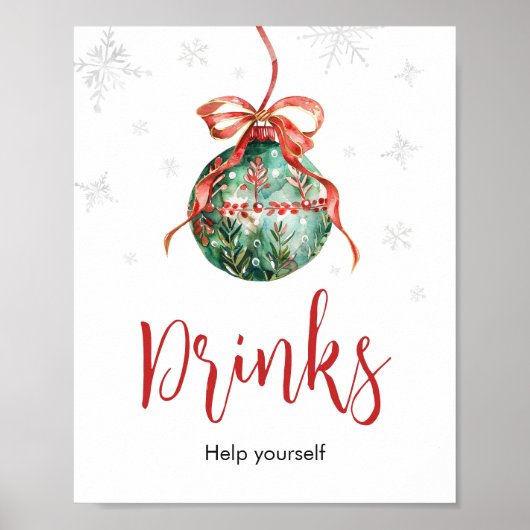 Een vrolijk klein Baby shower Drink Poster (Voorkant)