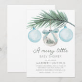 Een vrolijk klein Baby shower | Jongen Baby shower Kaart (Voorkant / Achterkant)