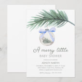 Een vrolijk klein Baby shower | Jongen Baby shower Kaart (Voorkant / Achterkant)