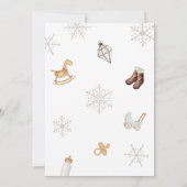 Een vrolijk klein Baby shower met winterse kerst Kaart (Achterkant)