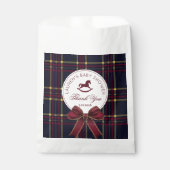 Een vrolijk klein Baby shower Rocking horse Bedank Bedankzakje (Voorkant)