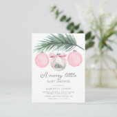 Een vrolijk klein Baby shower uitnodiging (Staand voorkant)