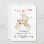 Een vrolijk klein Baby shower voor kerstwandelaars Kaart (Voorkant)