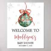 Een vrolijk klein Baby shower welkom Poster (Voorkant)