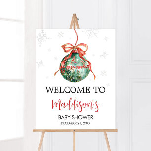 Een vrolijk klein Baby shower welkom Poster