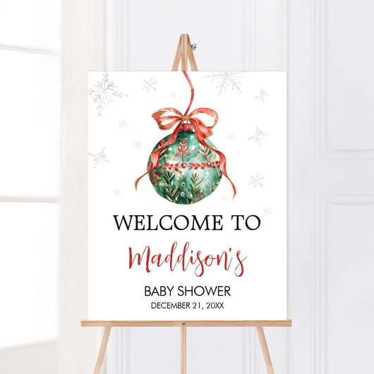 Een vrolijk klein Baby shower welkom Poster