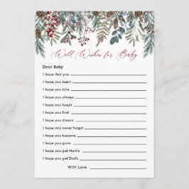 Een vrolijk klein Baby shower wenst Baby spel Advieskaart