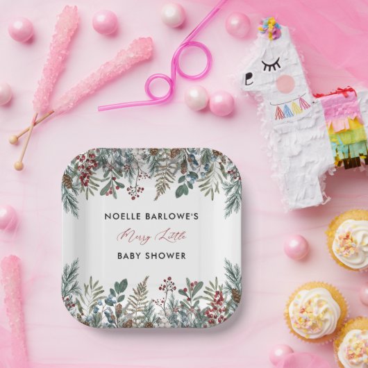 Een vrolijk klein Baby showers papier Bord (Feest)