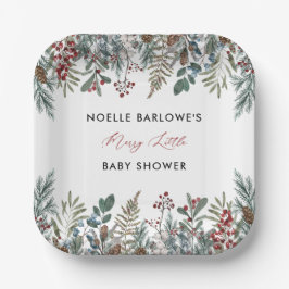 Een vrolijk klein Baby showers papier Bord