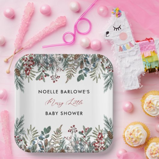 Een vrolijk klein Baby showers papier Bord (Feest)