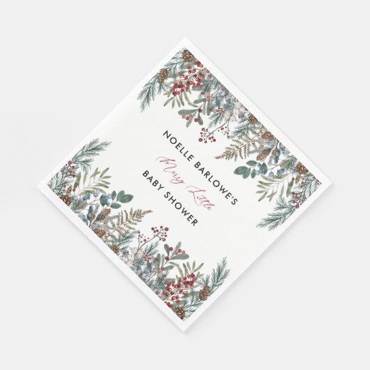 Een vrolijk klein Baby showers servetten (Hoek)